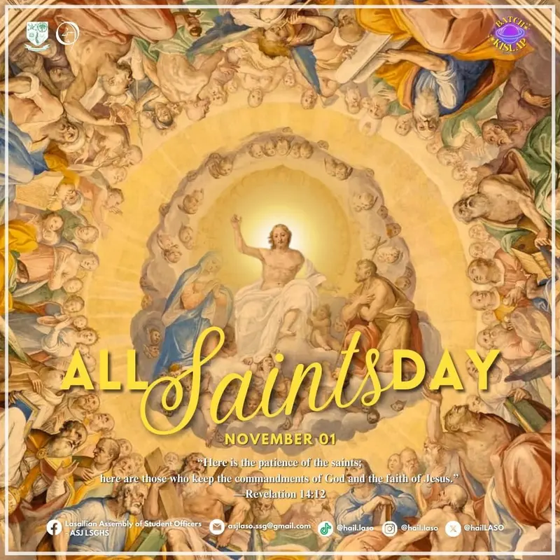 Heavenly Scene With Saints