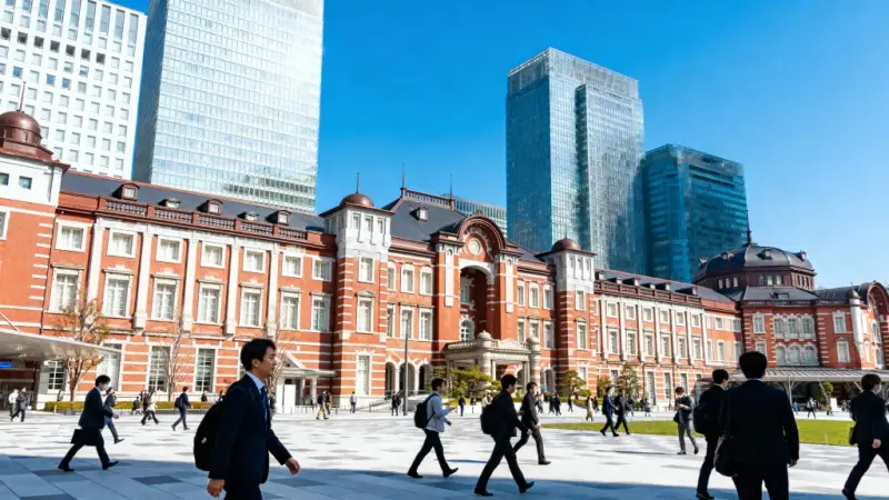 Historic Station Amidst Towers