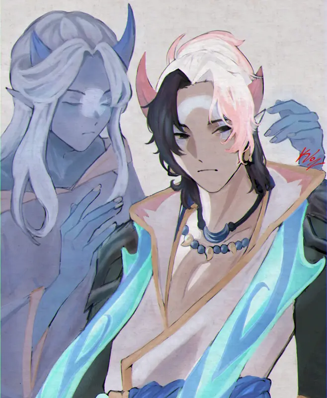 Horned Characters Illustration Art