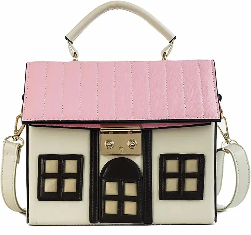 House-Shaped Handbag Fashion Accessory