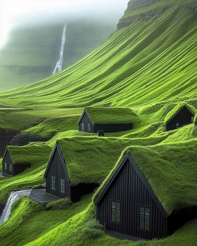 Houses With Grass Roofs