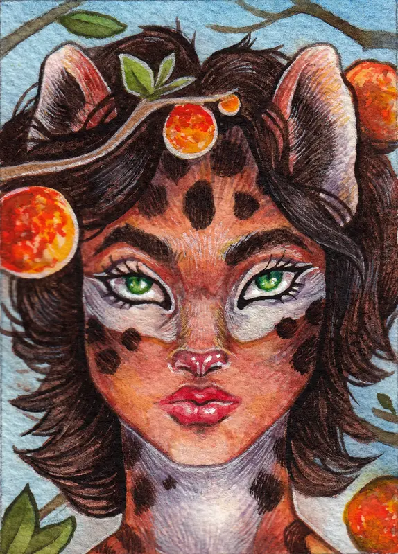 Humanoid Feline Illustration