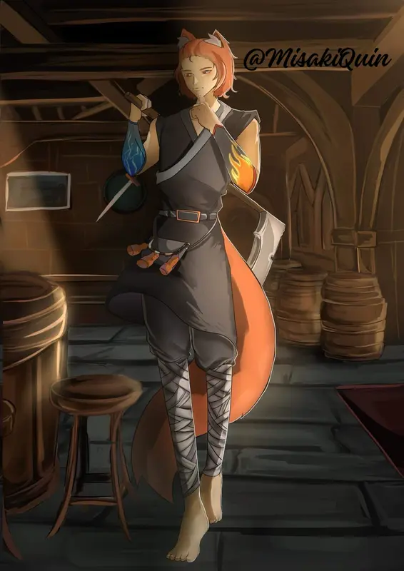 Humanoid Fox In Tavern