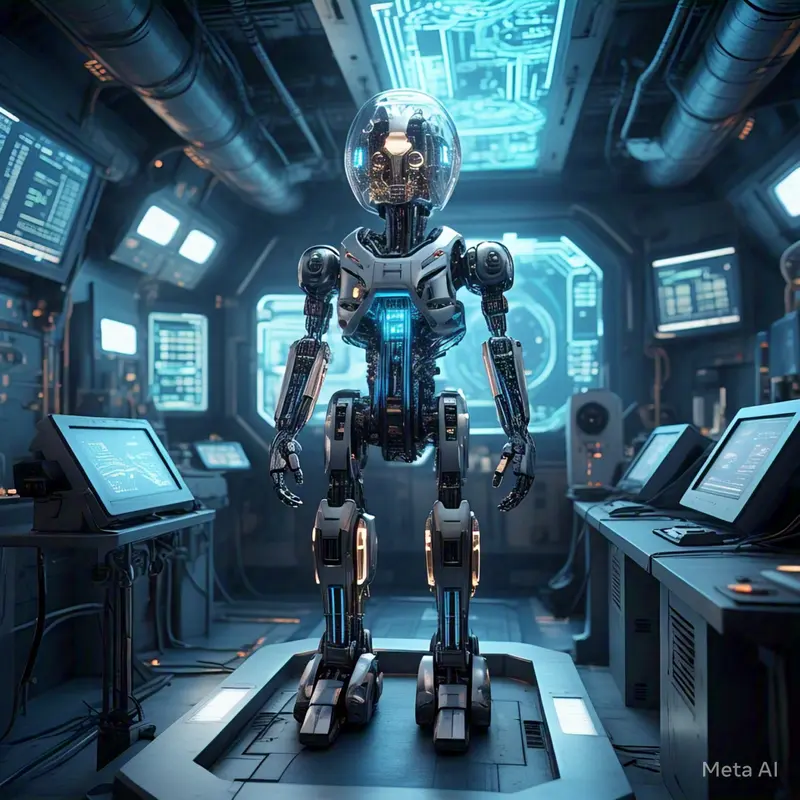 Humanoid Robot In Lab Setting