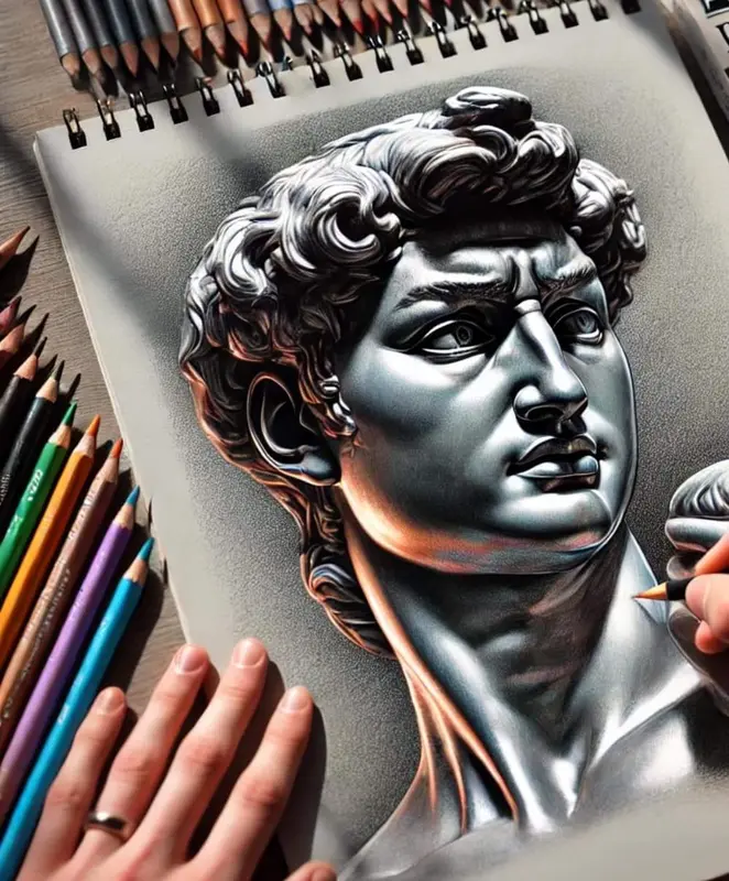 Hyper-realistic Sculpture Drawing