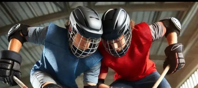 Ice Hockey Players Face-off