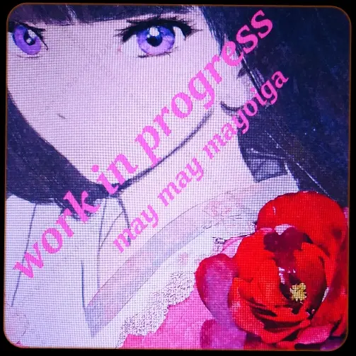 Illustration With Red Flower