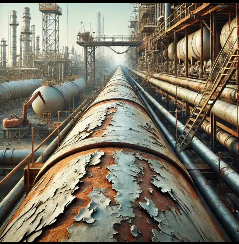 Industrial Pipeline Landscape Artwork