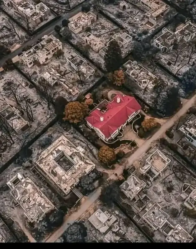 Intact House Amid Fire Ruins