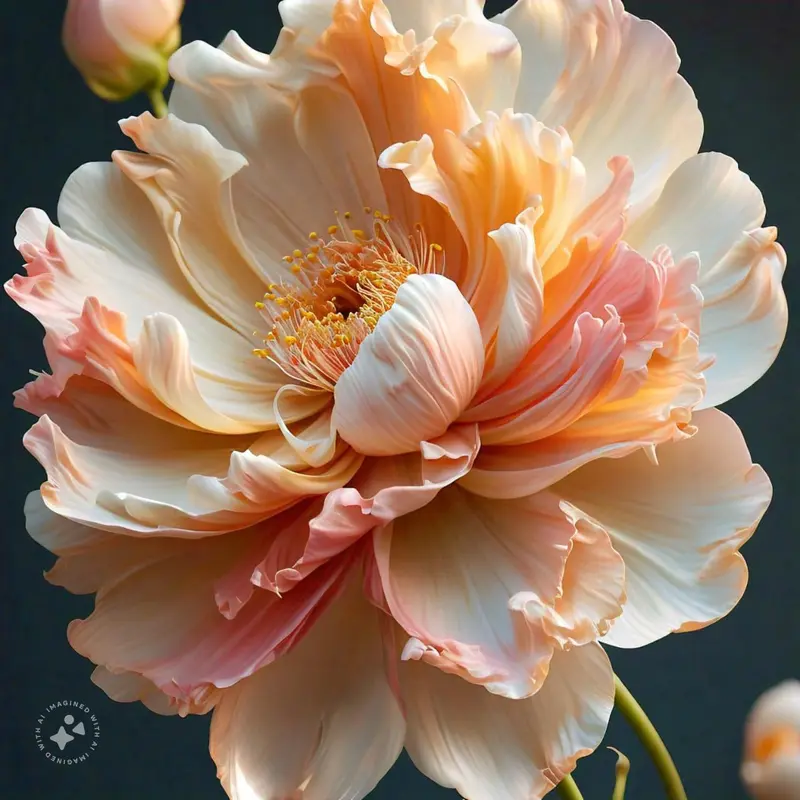 Intricate AI-generated Peony Flower