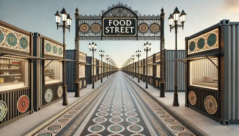 Intricate Food Street Design