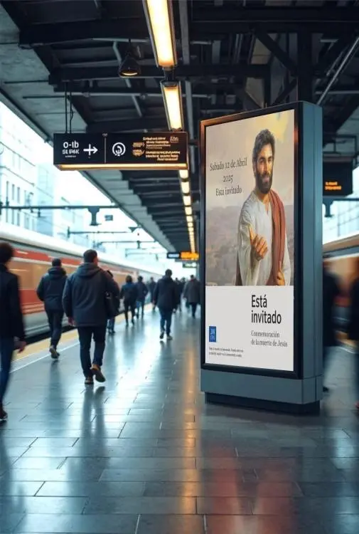 Jesus Event Train Station Poster