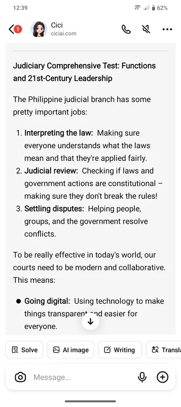 Judiciary Functions Chat Interface