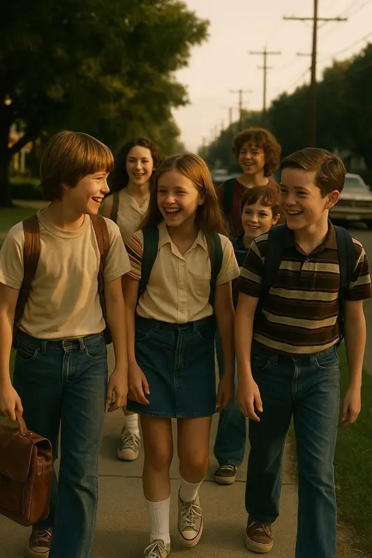 Kids Walking Down The Street