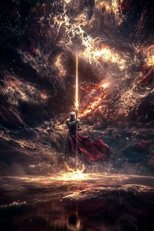 Knight With Cosmic Sword