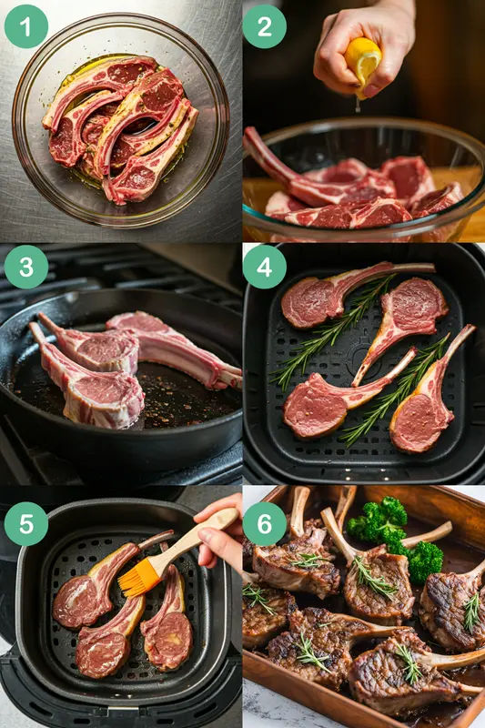 Lamb Chops Cooking Process