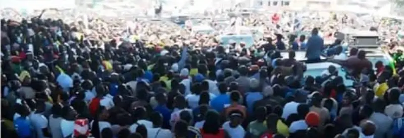 Large Outdoor Crowd Gathering