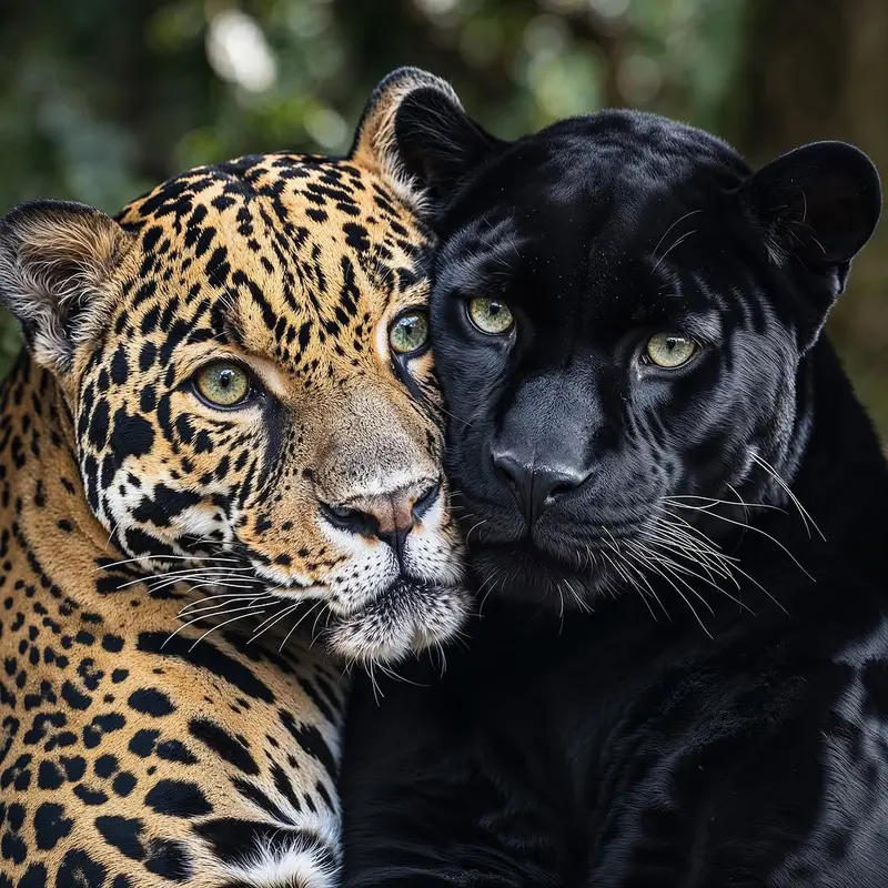 Leopard And Panther Close-up