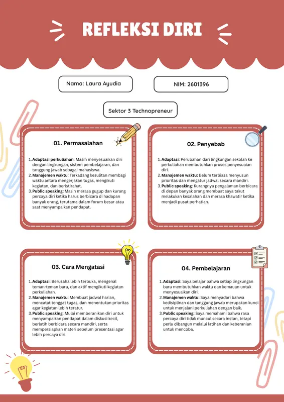 Likely Not AI-Generated: Self Reflection Student Document