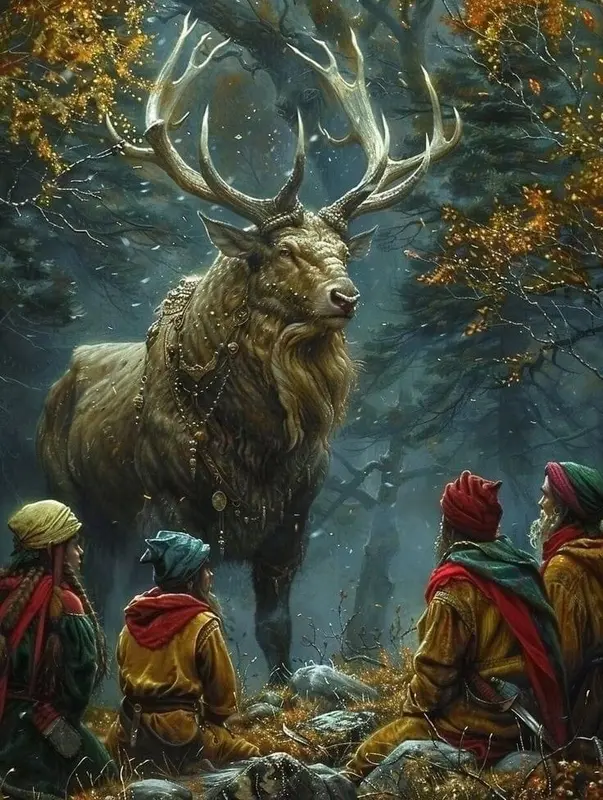 Majestic Stag In Enchanted Forest