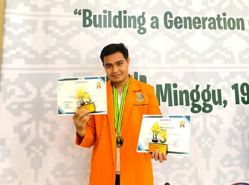 Man Holding Awards, Certificates