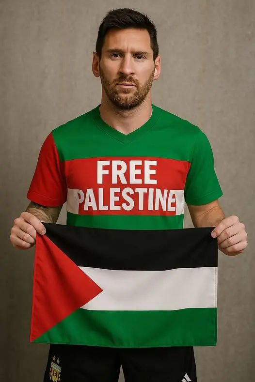 Man Holding Palestinian Flag
