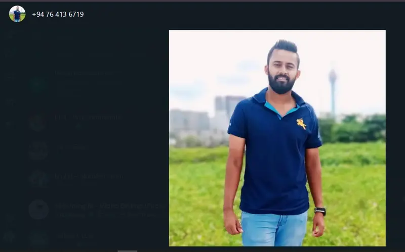 Man In Nature With Cityscape