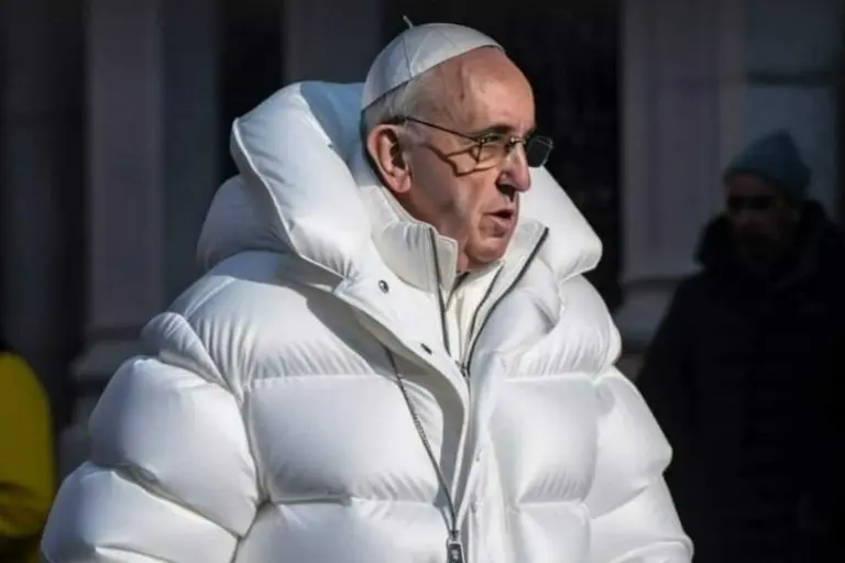Man In White Puffer Jacket