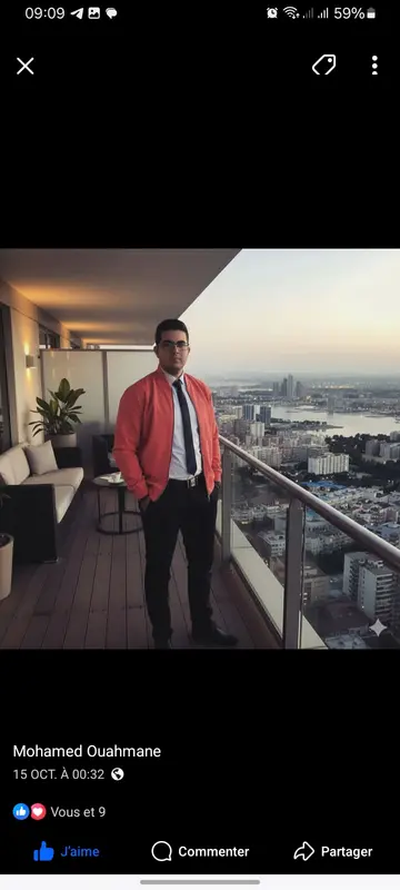 Man On Balcony, City View