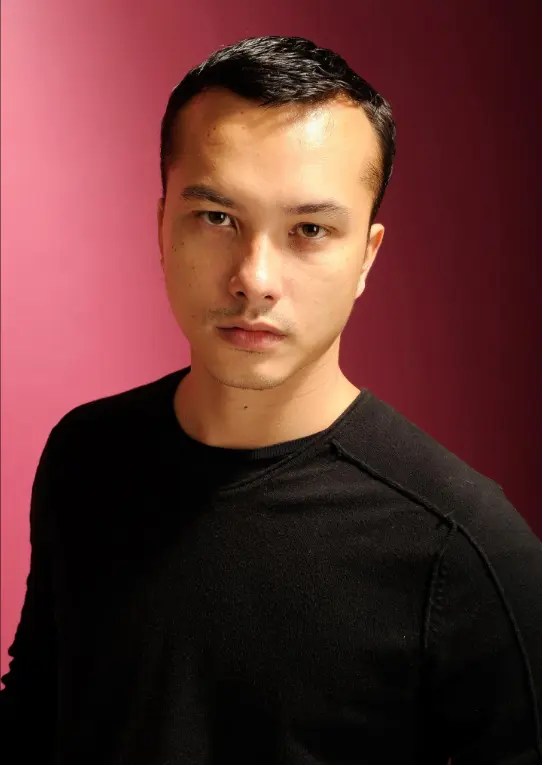 Man Portrait On Pink Background