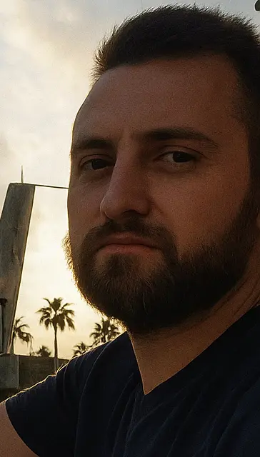 Man Portrait With Palm Trees