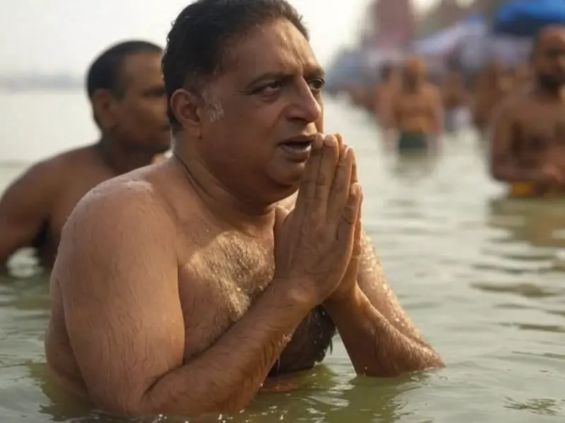 Man Praying In Water