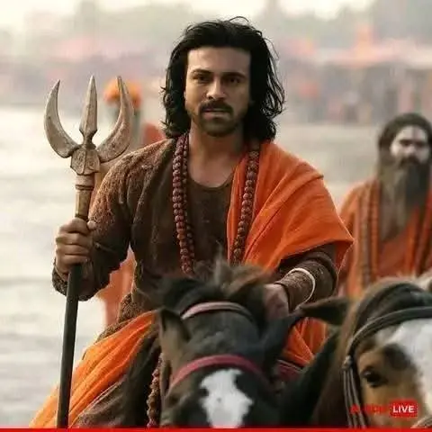 Man Riding Horse With Trident