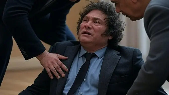 Man Sitting Distressed Indoors