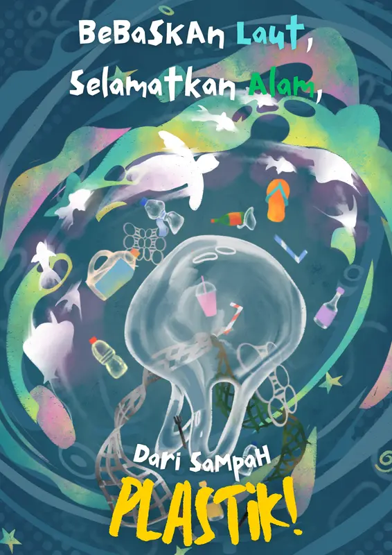 Marine Conservation Plastic Waste Poster