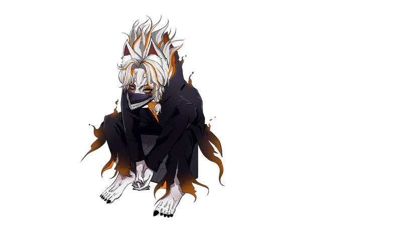 Masked Character With Flames