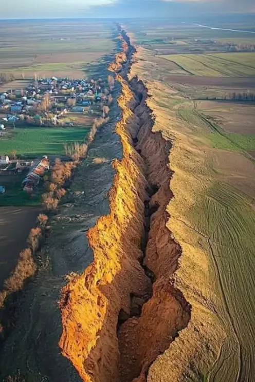 Massive Crack In Landscape