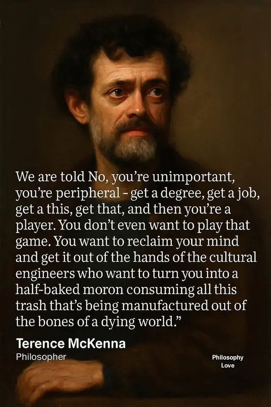 McKenna's Portrait With Philosophical Quote