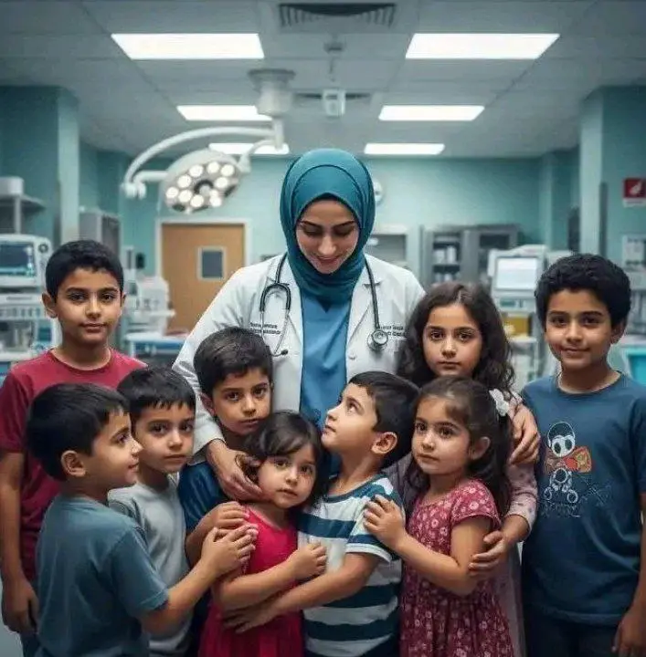 Medical Professional With Children