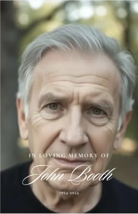 Memorial Portrait With Text