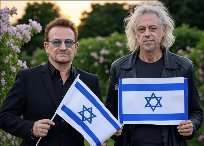 Men Holding Israeli Flags