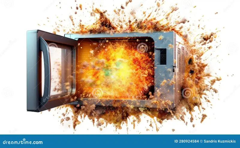 Microwave Explosion Splatter Chaos
