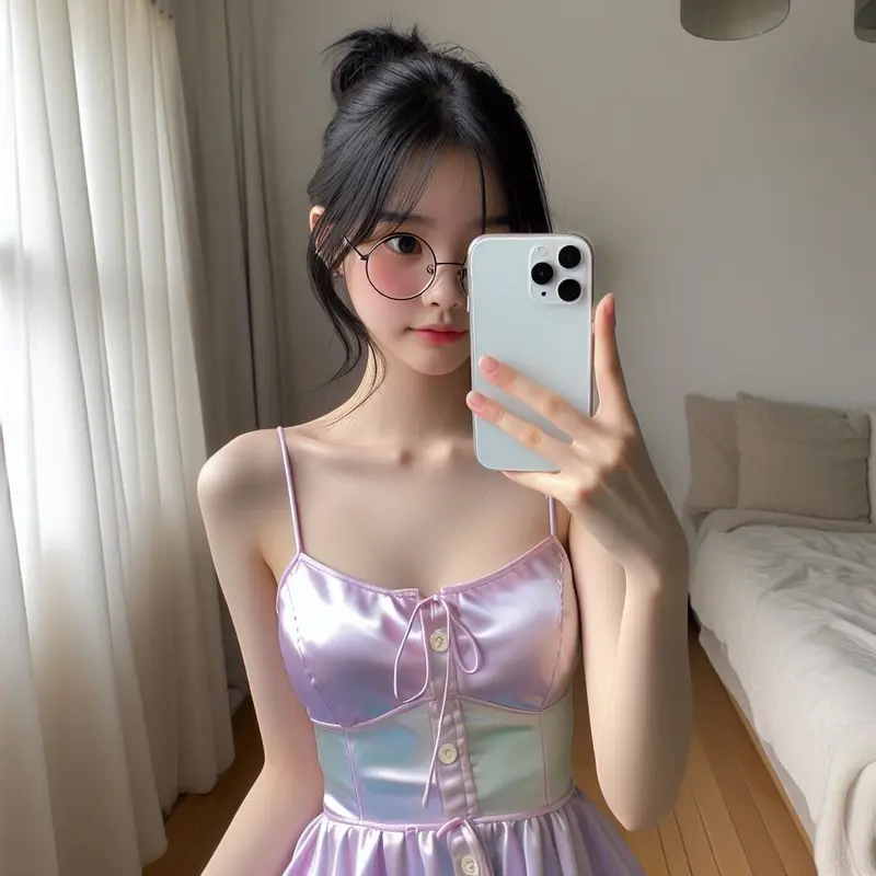 Mirror Selfie In Minimalistic Room