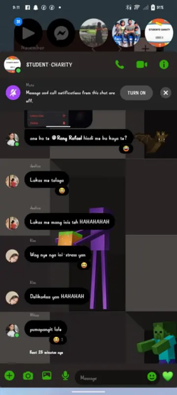 Mobile Chat Interface Screenshot