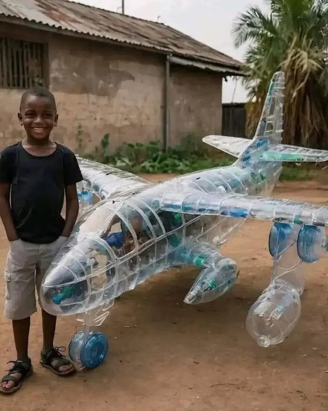 Model Airplane From Plastic Bottles