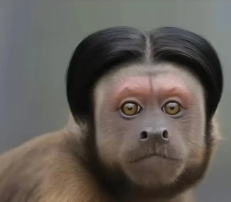 Monkey With Human Hair