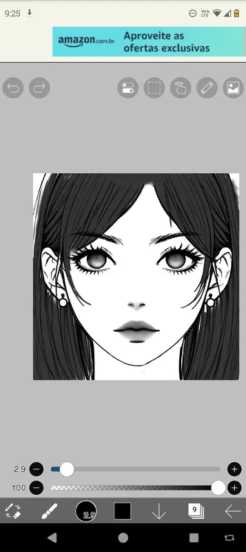 Monochrome Digital Portrait Drawing