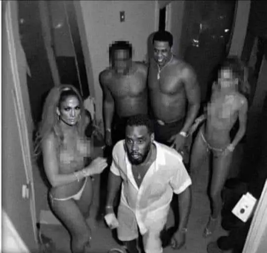 Monochrome Indoor Party Scene