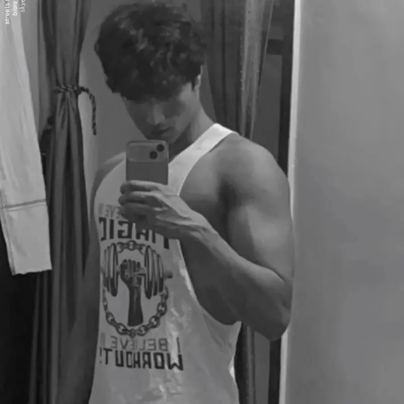 Monochrome Mirror Selfie Portrait