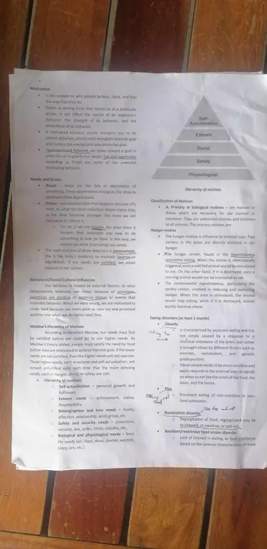 Motivation Educational Text Page